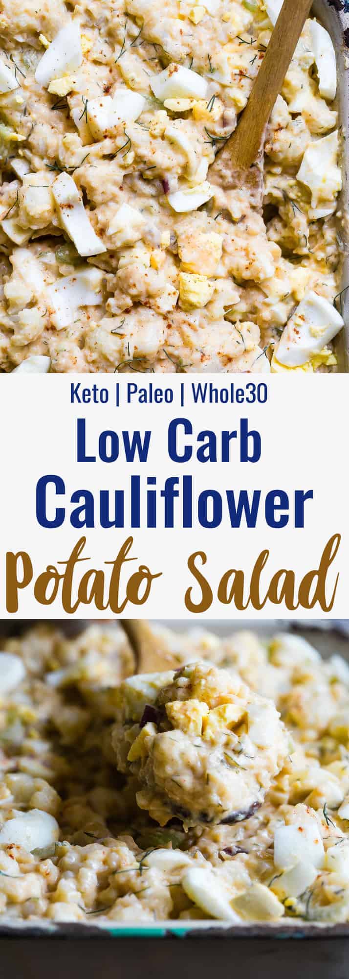 Collage for collage for cauliflower potato salad