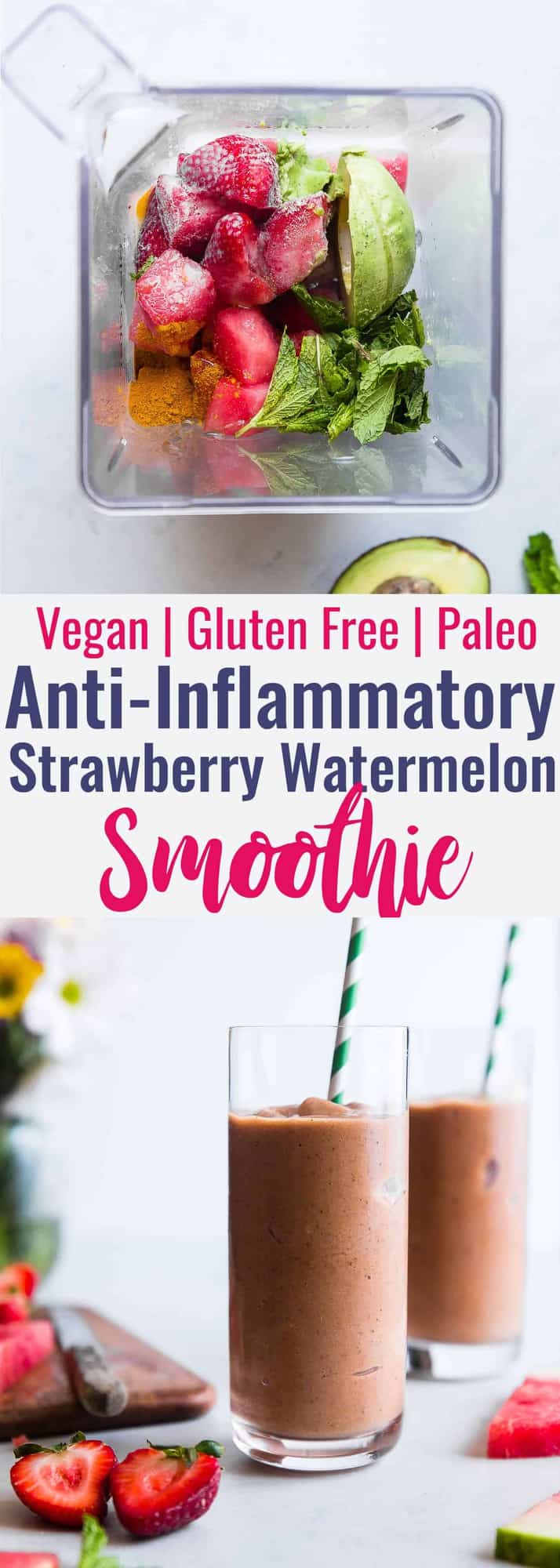 Healthy Strawberry Watermelon Smoothie - This fresh, CREAMY Healthy Summer Smoothie is a DELICIOUS way to start the day! Paleo and vegan friendly and made with clean ingredients that even kids will love! | #Foodfaithfitness | #Vegan #Paleo #DairyFree #Cleaneating #Smoothie Healthy Strawberry Watermelon Smoothie - This fresh, CREAMY Healthy Summer Smoothie is a DELICIOUS way to start the day! Paleo and vegan friendly and made with clean ingredients that even kids will love! | #Foodfaithfitness | #Vegan #Paleo #DairyFree #Cleaneating #Smoothie