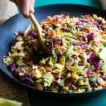 Oriental Coleslaw being served from a wok