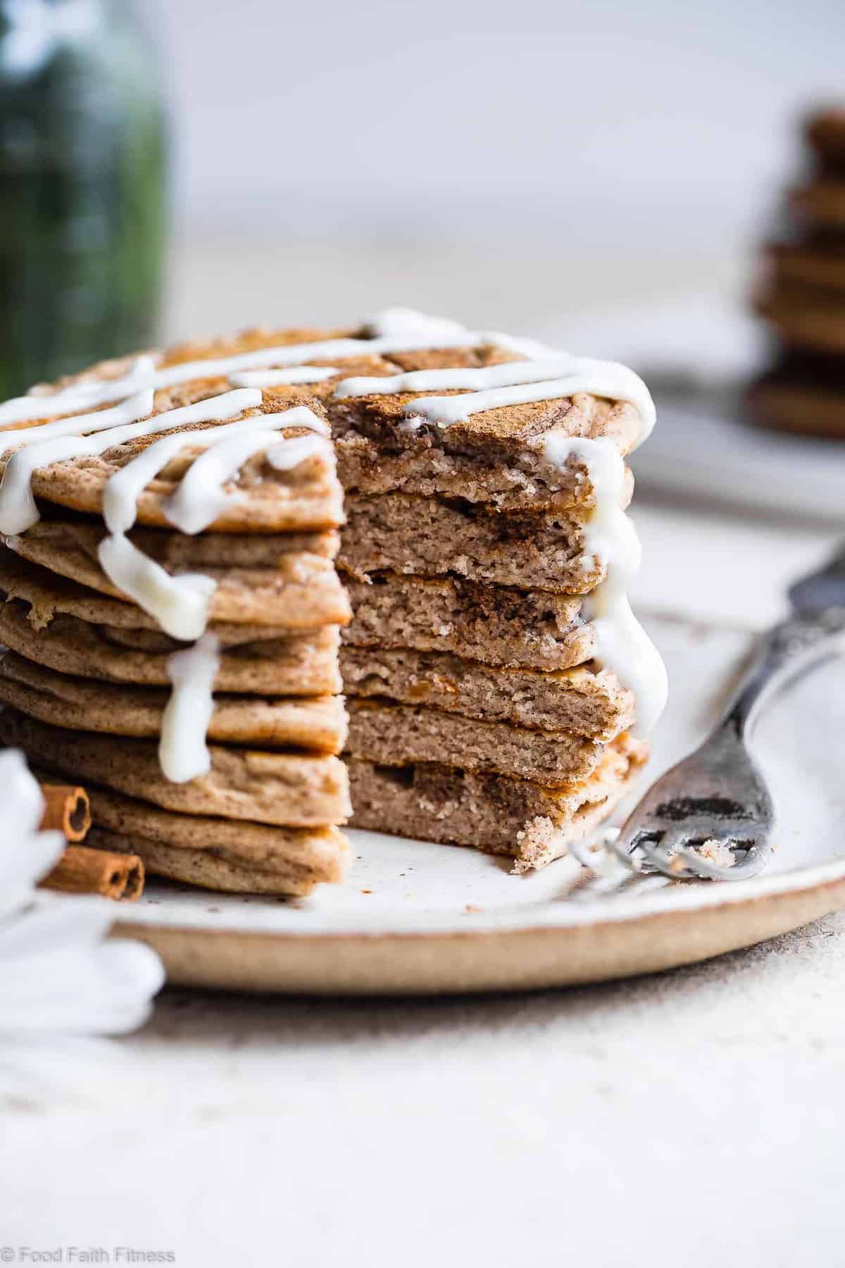 Cinnamon Roll Keto Protein Pancakes - This EASY, low carb, gluten free protein pancakes recipe is going to be your new favorite breakfast! Great for kids and adults and packed with 23g of protein! Who doesn't want to wake up to healthy cinnamon rolls?! | #Foodfaithfitness | #Keto #Lowcarb #Glutenfree #Healthy #Pancakes Cinnamon Roll Keto Protein Pancakes - This EASY, low carb, gluten free healthy protein pancakes recipe is going to be your new favorite breakfast! Great for kids and adults and packed with 23g of protein! Who doesn't want to wake up to healthy cinnamon rolls?! | #Foodfaithfitness | #Keto #Lowcarb #Glutenfree #Healthy #Pancakes