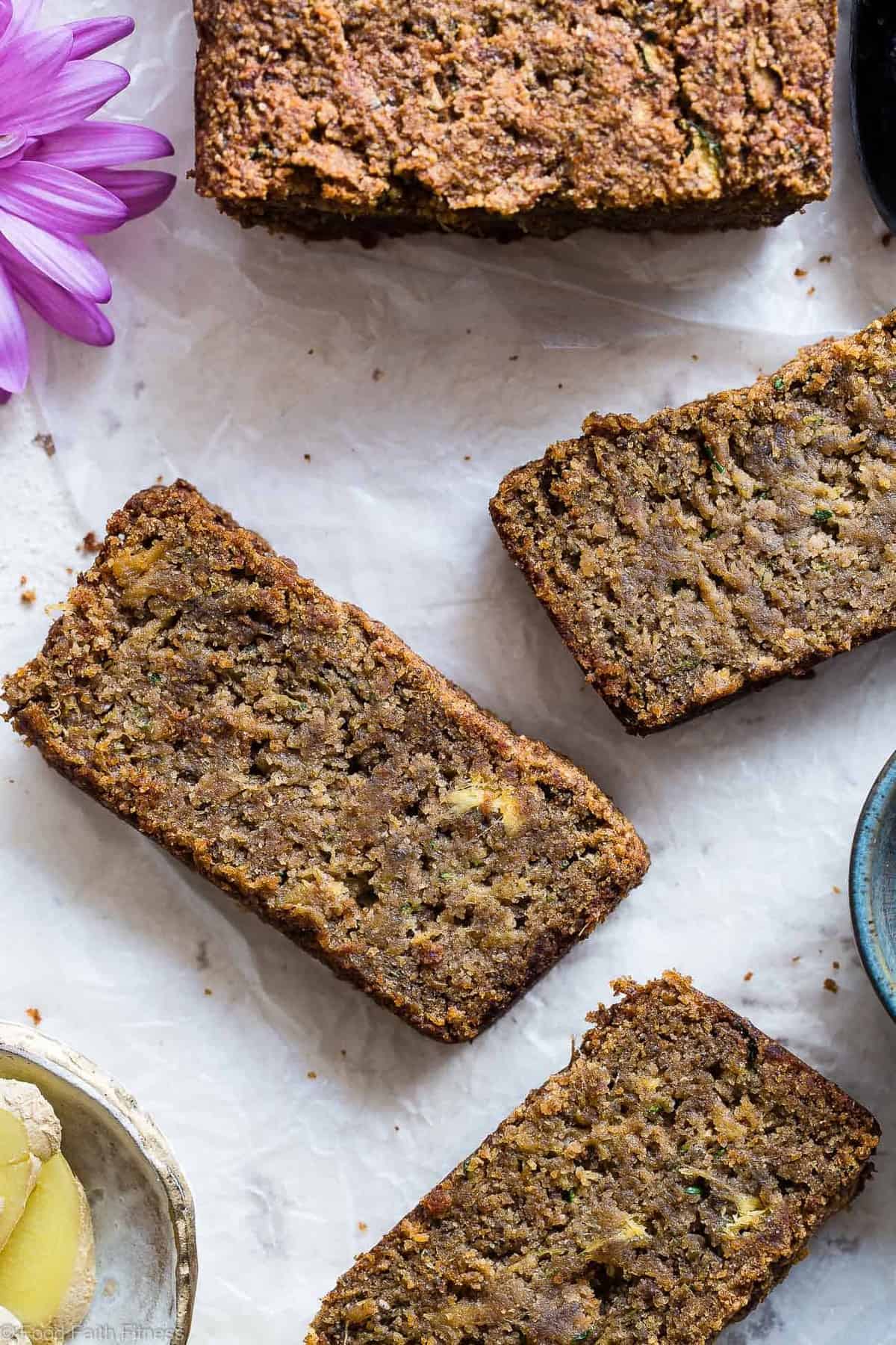 Five Spice Eggless Vegan Zucchini Bread - This healthy, gluten free zucchini bread has ADDICTING spicy-sweet flavor and is SO moist and tender! You'll never know it's dairy and grain free and paleo friendly! Freezer friendly too! | #Foodfaithfitness | #Glutenfree #Vegan #Paleo #Dairyfree #Healthy Five Spice Eggless Vegan Zucchini Bread - This healthy, gluten free zucchini bread has ADDICTING spicy-sweet flavor and is SO moist and tender! You'll never know it's dairy and grain free and paleo friendly! Freezer friendly too! | #Foodfaithfitness | #Glutenfree #Vegan #Paleo #Dairyfree #Healthy
