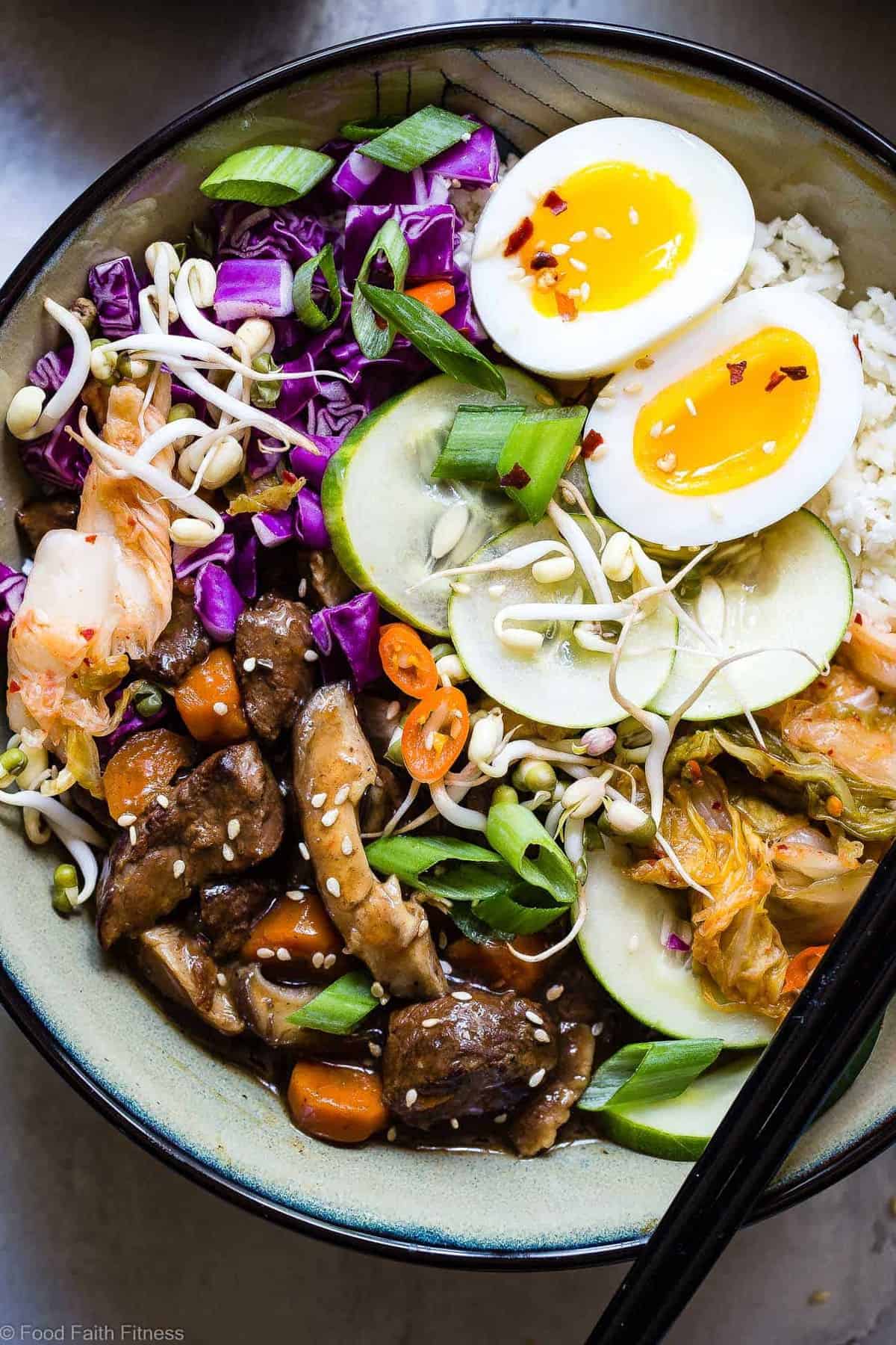 Slow Cooker Whole30 Korean Beef Stew - This Paleo Korean Beef Stew is made in the crock pot for an easy gluten/grain/dairy/sugar free weeknight dinner with addicting spicy-sweet flavor! It's healthy comfort food at it's best! | #Foodfaithfitness | #Glutenfree #Paleo #Whole30 #Slowcooker #Healthy Slow Cooker Whole30 Korean Beef Stew - This Paleo Korean Beef Stew is made in the crock pot for an easy gluten/grain/dairy/sugar free weeknight dinner with addicting spicy-sweet flavor! It's healthy comfort food at it's best! | #Foodfaithfitness | #Glutenfree #Paleo #Whole30 #Slowcooker #Healthy