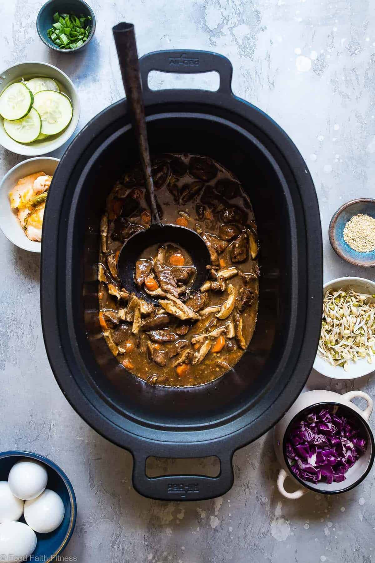 Slow Cooker Whole30 Korean Beef Stew - This Paleo Korean Beef Stew is made in the crock pot for an easy gluten/grain/dairy/sugar free weeknight dinner with addicting spicy-sweet flavor! It's healthy comfort food at it's best! | #Foodfaithfitness | #Glutenfree #Paleo #Whole30 #Slowcooker #Healthy Slow Cooker Whole30 Paleo Korean Beef Stew - This Paleo Korean Whole30 Beef Stew is made in the crock pot for an easy gluten/grain/dairy/sugar free weeknight dinner with addicting spicy-sweet flavor! It's healthy comfort food at it's best! | #Foodfaithfitness | #Glutenfree #Paleo #Whole30 #Slowcooker #Healthy