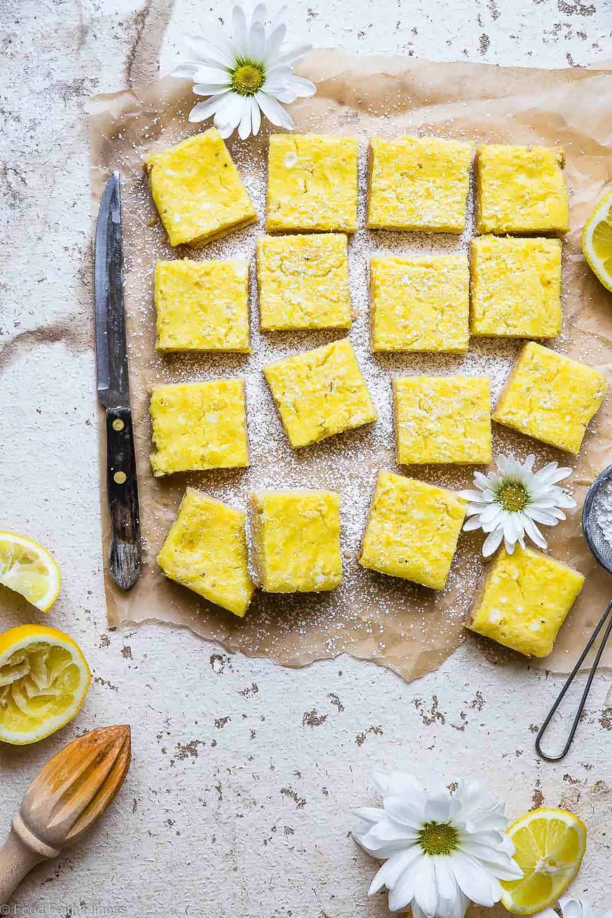 Keto Lemon Bars - These easy, gluten free lemon bars are only 5 ingredients and SO delicious! You will never believe they are only 100 calories, low carb and sugar free! | #Foodfaithfitness | #Glutenfree #Lowcarb #keto #sugarfree #healthy Keto Lemon Bars - These easy, gluten free lemon bars are only 5 ingredients and SO delicious! You will never believe they are only 100 calories, low carb and sugar free! | #Foodfaithfitness | #Glutenfree #Lowcarb #keto #sugarfree #healthy