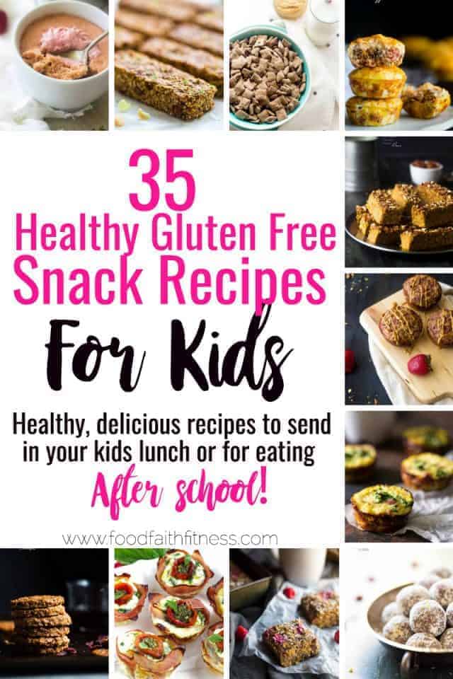 35 Gluten Free Healthy Snacks for Kids - All 35 of these kid friendly, gluten free and healthy snacks recipes are quick, easy and great for lunchboxes or busy afternoons! Even adults will love these recipes! | #Foodfaithfitness | #Glutenfree #Healthy #Snacks #Kidfriendly 35 Gluten Free Healthy Snacks for Kids - All 35 of these kid friendly, gluten free and healthy snacks recipes are quick, easy and great for lunchboxes or busy afternoons! Even adults will love these recipes! | #Foodfaithfitness | #Glutenfree #Healthy #Snacks #Kidfriendly
