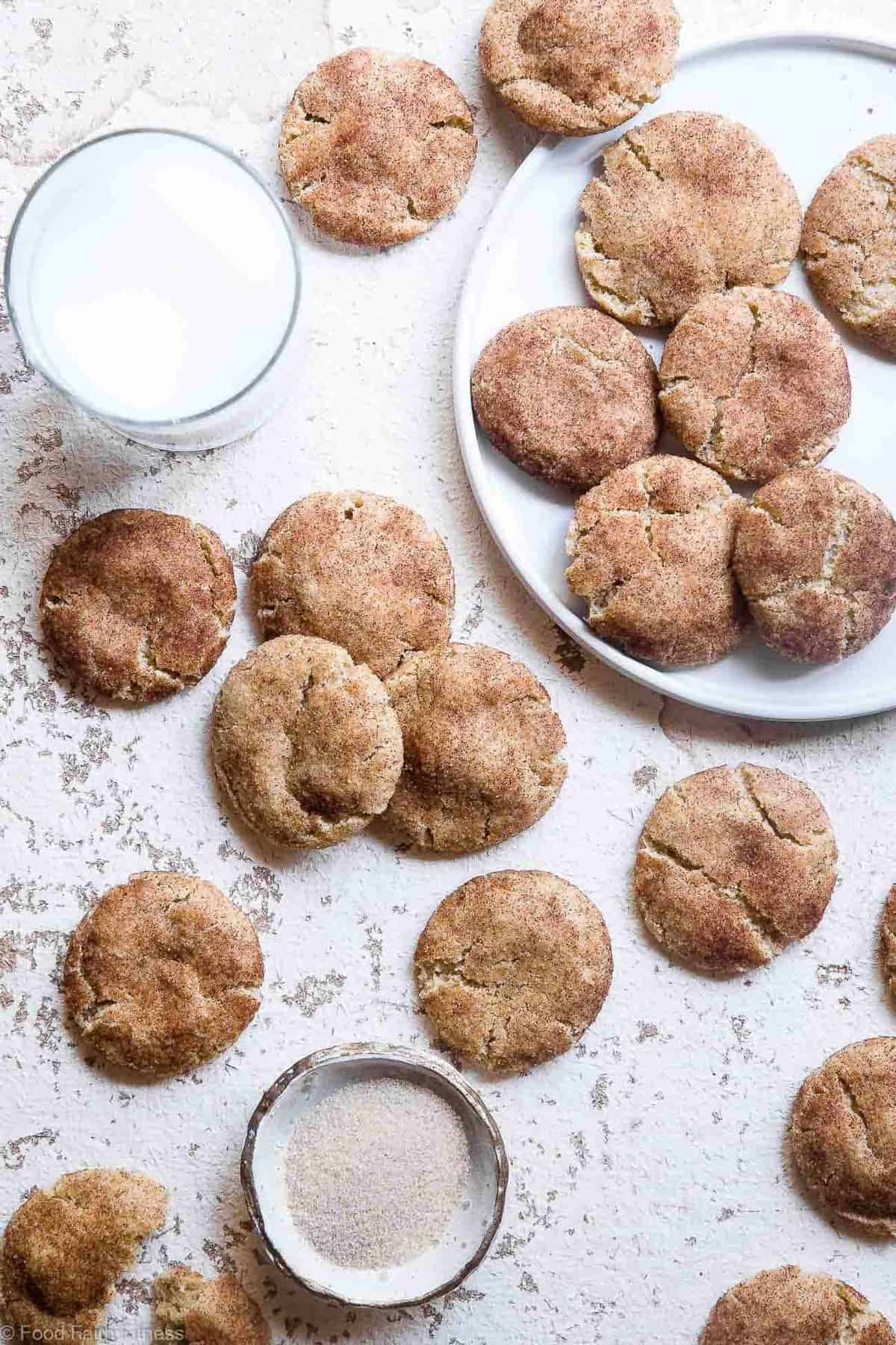 Gluten Free Vegan Snickerdoodles - These EASY, egg, dairy and gluten free snickerdoodles are perfectly soft, chewy and spicy-sweet! Made from simple, pantry-essential ingredients, only 120 calories and SO tasty! | Foodfaithfitness | #Glutenfree #Vegan #Healthy #Dairyfree #Eggfree Gluten Free Vegan Snickerdoodles - These EASY, egg, dairy and gluten free snickerdoodles are perfectly soft, chewy and spicy-sweet! Made from simple, pantry-essential ingredients, only 120 calories and SO tasty! | Foodfaithfitness | #Glutenfree #Vegan #Healthy #Dairyfree #Eggfree