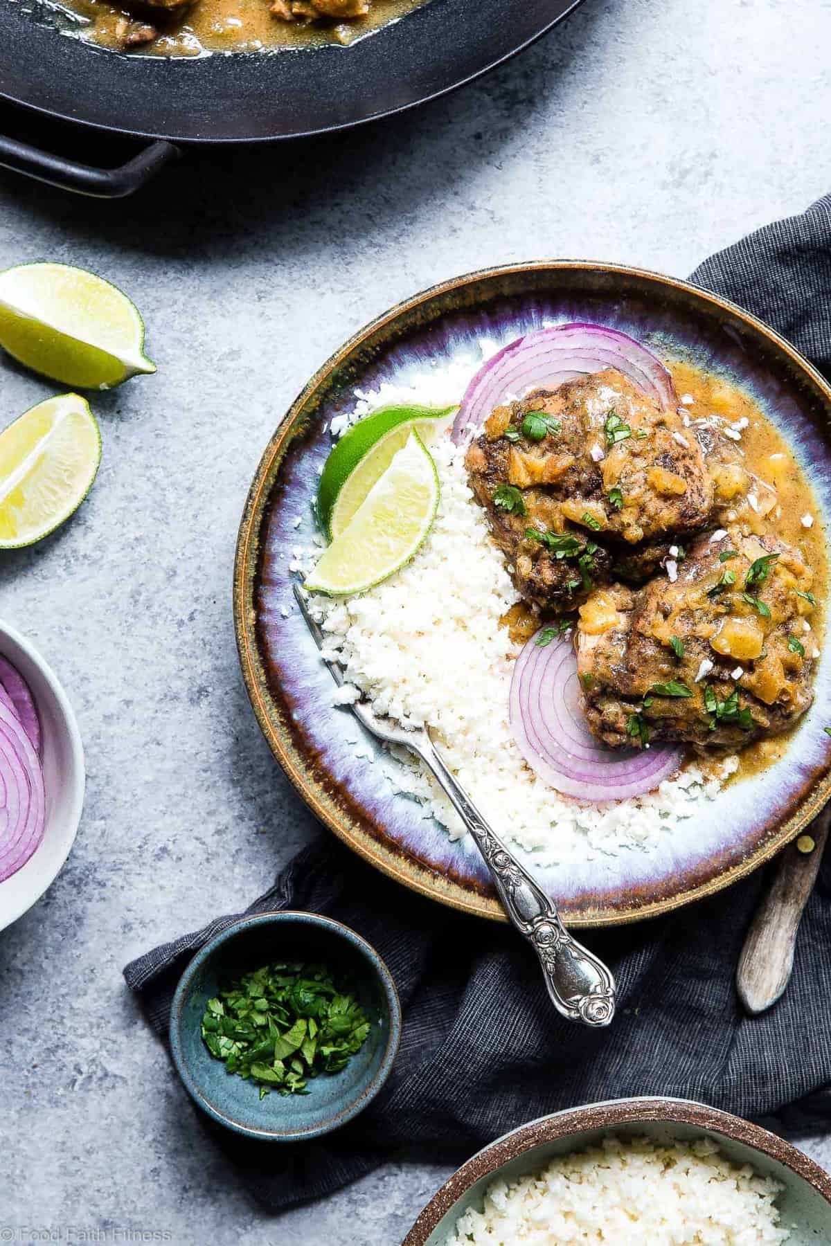 Whole30 Slow Cooker Jerk Chicken Curry - This crock pot jerk chicken curry is a CRAZY easy, weeknight dinner that is BIG on Island flavor! It's gluten free and paleo/whole30 compliant but it does not taste healthy AT all! Makes the BEST leftovers! | #Foodfaithfitness | #Glutenfree #Paleo #Whole30 #Dairyfree #Slowcooker Whole30 Slow Cooker Jerk Chicken Curry - This crock pot Jamaican jerk chicken curry is a CRAZY easy, weeknight dinner that is BIG on Island flavor! It's gluten free and paleo/whole30 compliant but it does not taste healthy AT all! Makes the BEST leftovers! | #Foodfaithfitness | #Glutenfree #Paleo #Whole30 #Dairyfree #Slowcooker