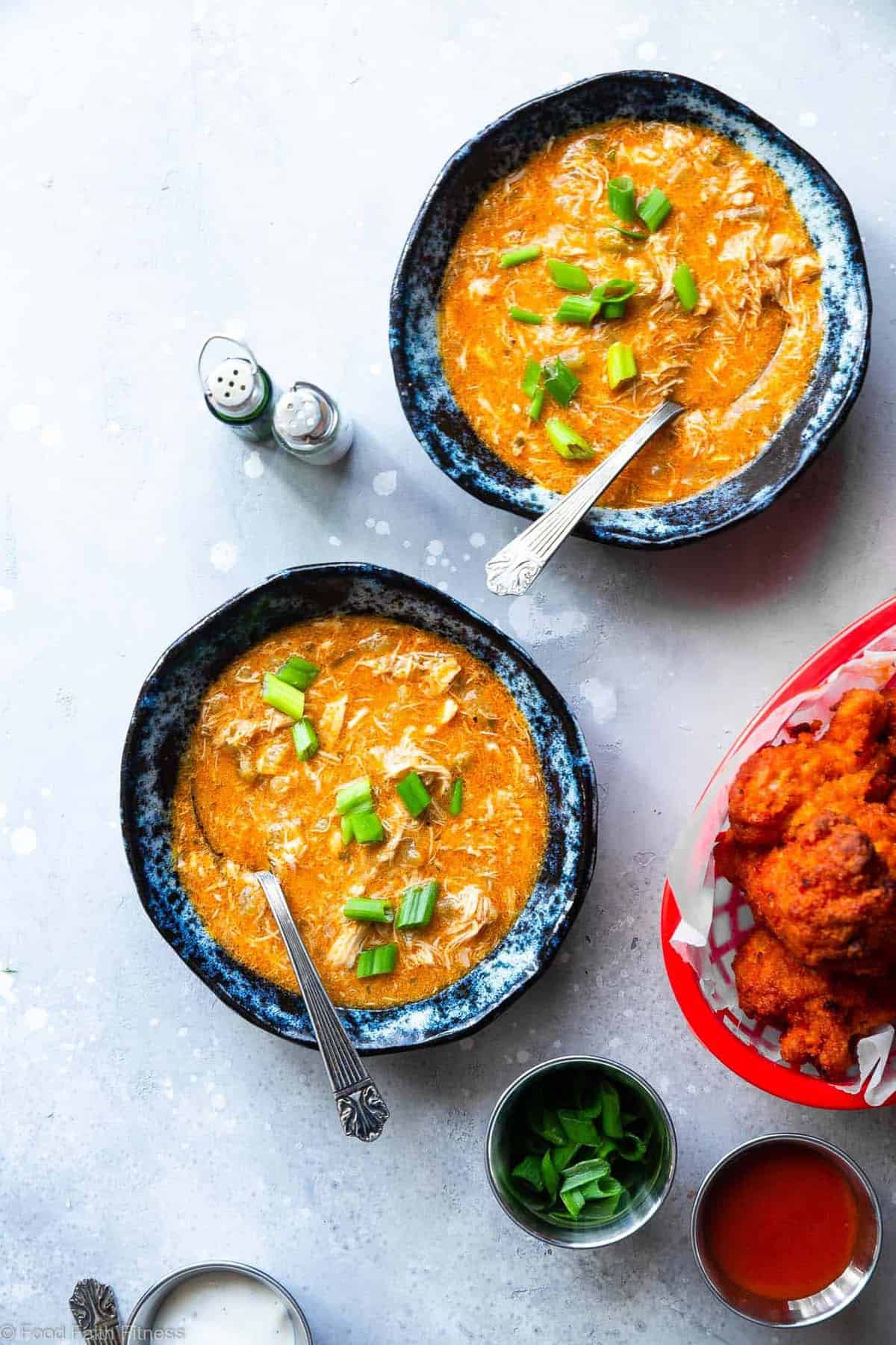 Crock Pot Low Carb Buffalo Chicken Soup - This easy, slow cooker Buffalo Chicken Soup basically makes itself! It's a gluten/grain/dairy and sugar free meal that is paleo and whole30 compliant too! Even picky eaters will love it! | #Foodfaithfitness | #Glutenfree #Paleo #Whole30 #Keto #Lowcarb Crock Pot Low Carb Buffalo Chicken Soup - This easy, slow cooker healthy Buffalo Chicken Soup basically makes itself! It's a gluten/grain/dairy and sugar free meal that is paleo and whole30 compliant too! Even picky eaters will love it! | #Foodfaithfitness | #Glutenfree #Paleo #Whole30 #Keto #Lowcarb