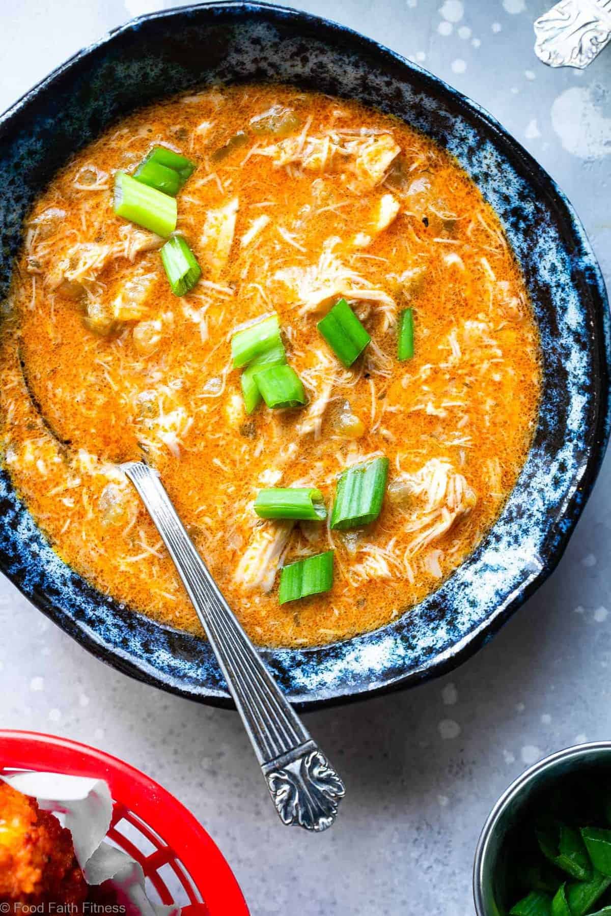 Crock Pot Low Carb Buffalo Chicken Soup - This easy, slow cooker Buffalo Chicken Soup basically makes itself! It's a gluten/grain/dairy and sugar free meal that is paleo and whole30 compliant too! Even picky eaters will love it! | #Foodfaithfitness | #Glutenfree #Paleo #Whole30 #Keto #Lowcarb Crock Pot Low Carb Buffalo Chicken Soup - This easy, slow cooker Buffalo Chicken Soup basically makes itself! It's a gluten/grain/dairy and sugar free meal that is paleo and whole30 compliant too! Even picky eaters will love it! | #Foodfaithfitness | #Glutenfree #Paleo #Whole30 #Keto #Lowcarb