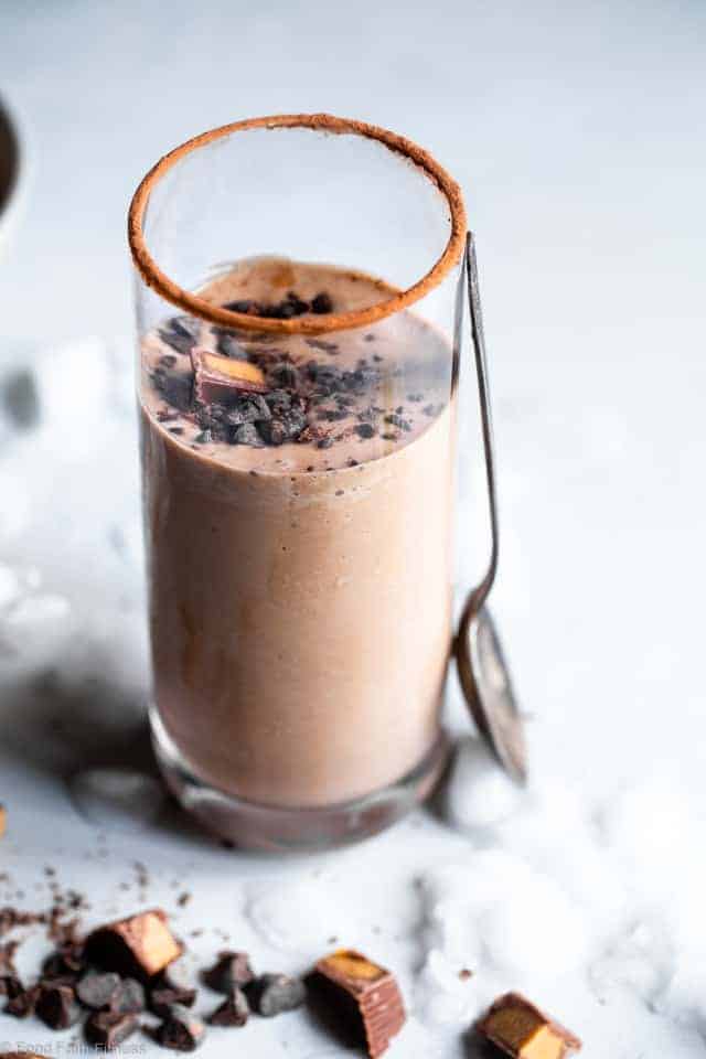 Peanut Butter Keto Low Carb Smoothie With Almond Milk