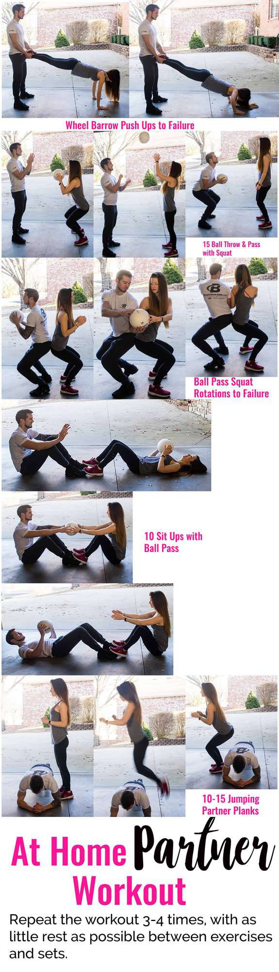 Quick At Home Partner Workout - This Quick, At Home Partner Workout is an easy way to get a workout in during busy seasons! Grab a partner and get your booty burning! | #Foodfaithfitness | #Workout #Fitness #Homeworkout #Healthy