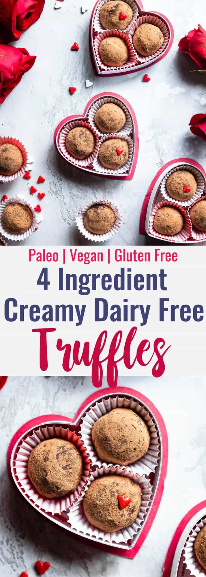 FREE Vegan chocolate truffles - these homemade chocolate trucks are only 3 ingredients and are so easy to make! So creamy that you won't know that gluten, grain and milk without milk, paleo are friendly and healthier! | #Foodfaithfitness | #Glutenfree #Vegan #healthy #dairfree #paleo