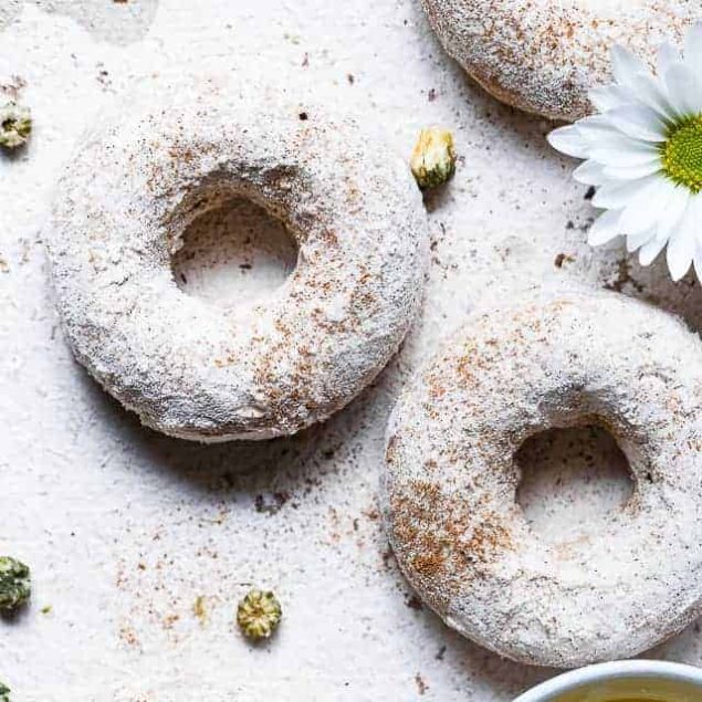 Cinnamon Baked Protein Donuts - This gluten free Healthy Protein Donuts Recipe is soft, fluffy and secretly protein packed! A perfect treat to curb your sweet tooth, and a dairy-free option is included! Great for kids and adults! | #Glutenfree #Dairyfree #Healthy #Donuts #Dessert