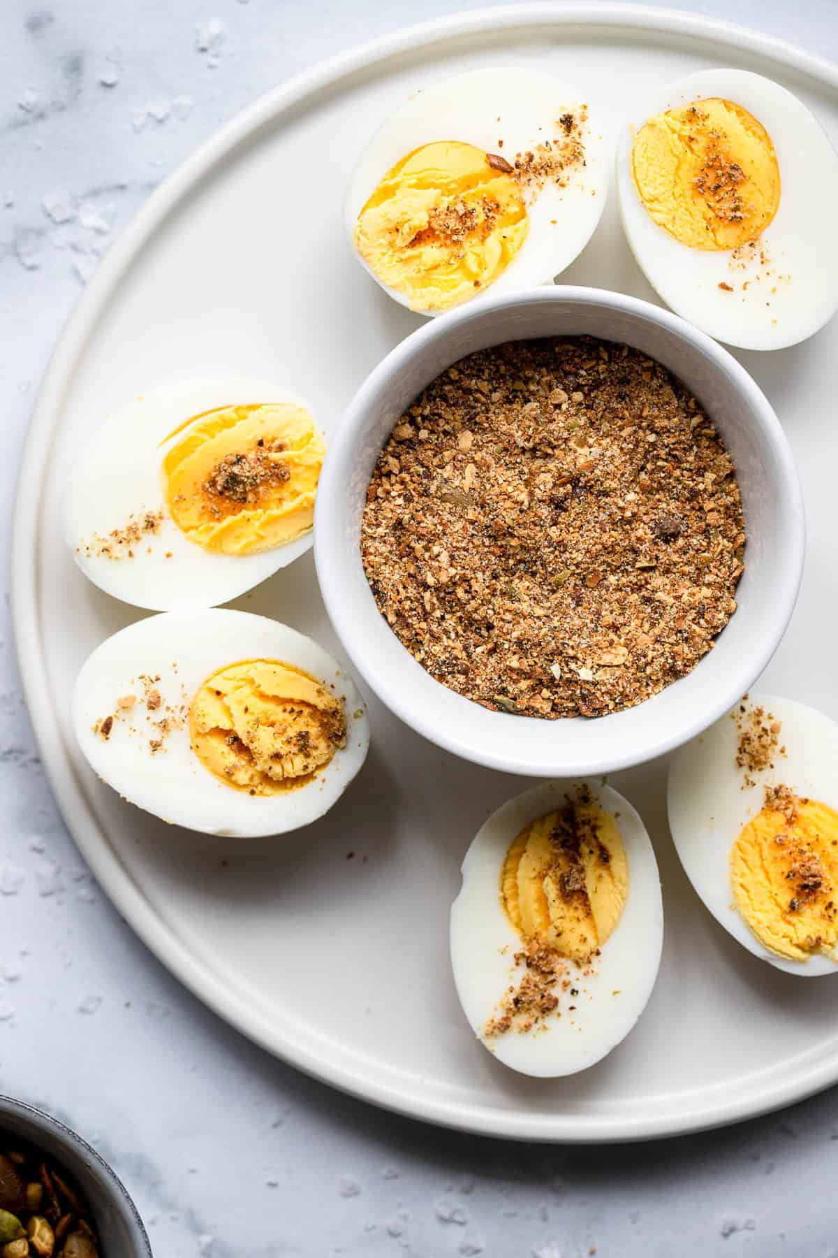Salt And Pepita Hard-Boiled Egg Snack