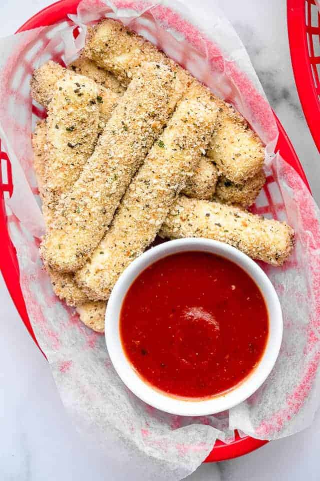 Oven-Baked Mozzarella Sticks Recipe