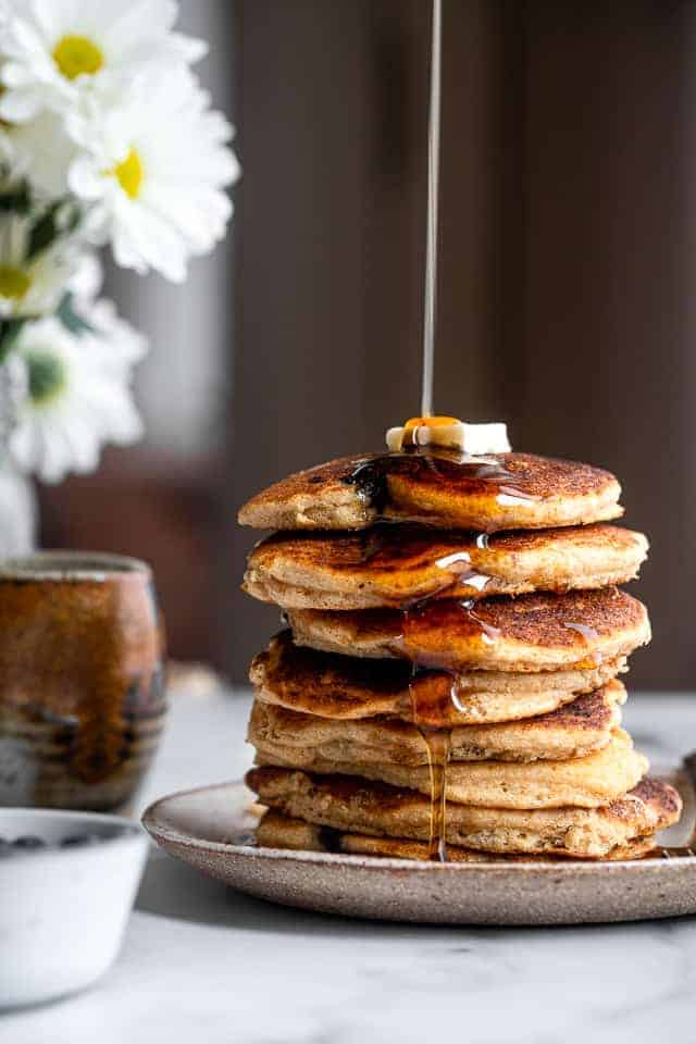 Fluffy Blueberry-Kefir Pancakes