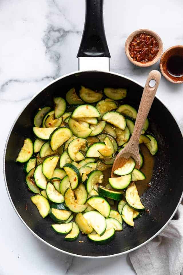 Chinese Spicy Zucchini Stir Fry