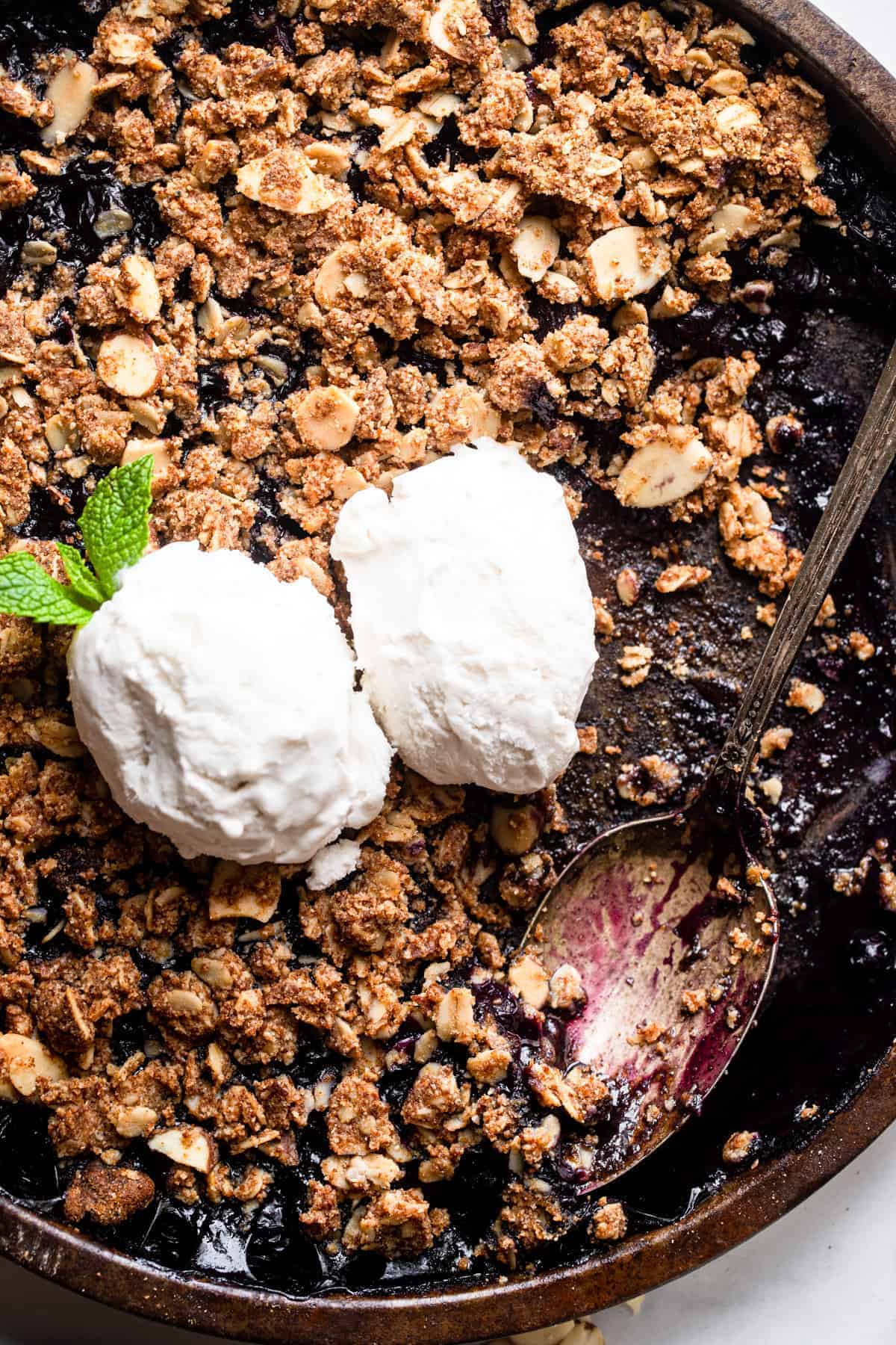 Healthy Gluten-Free Blueberry Crisp