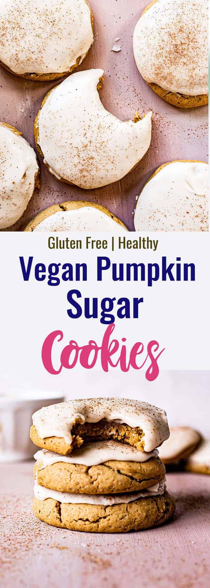 Pumpkin sugar biscuits with bourbon cinnamon topping collage
