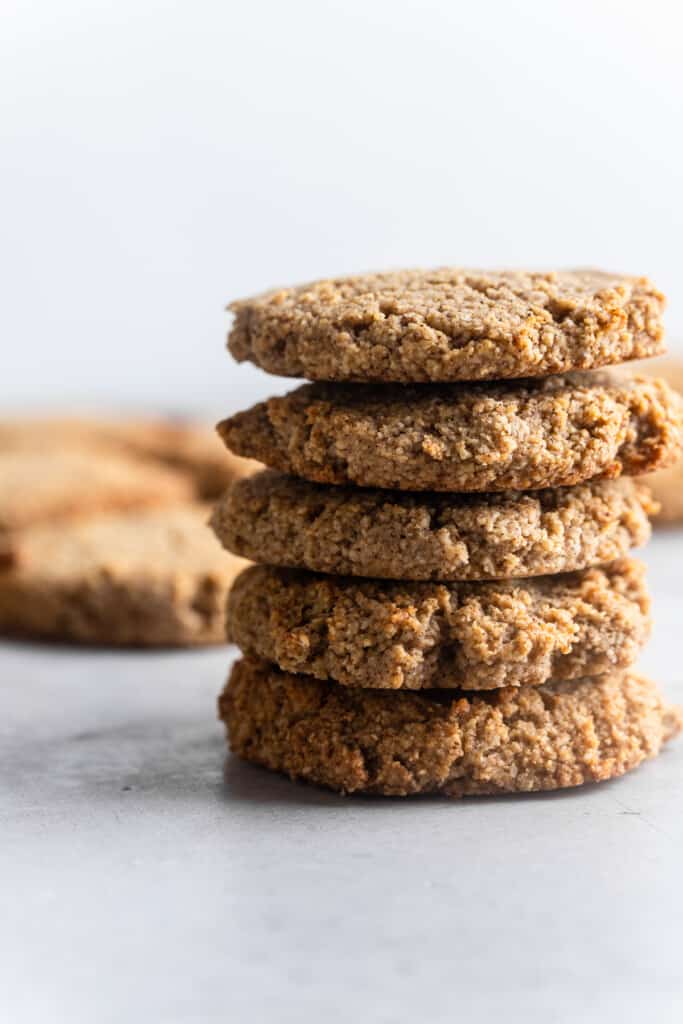 a stack of 5 Keto Cream Cheese Cookies