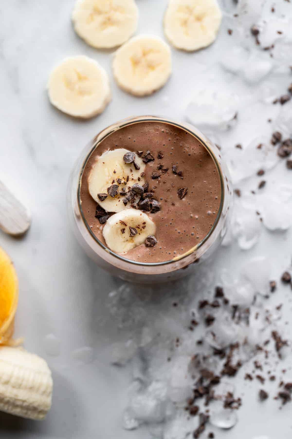 Chocolate Peanut Butter Banana Smoothie