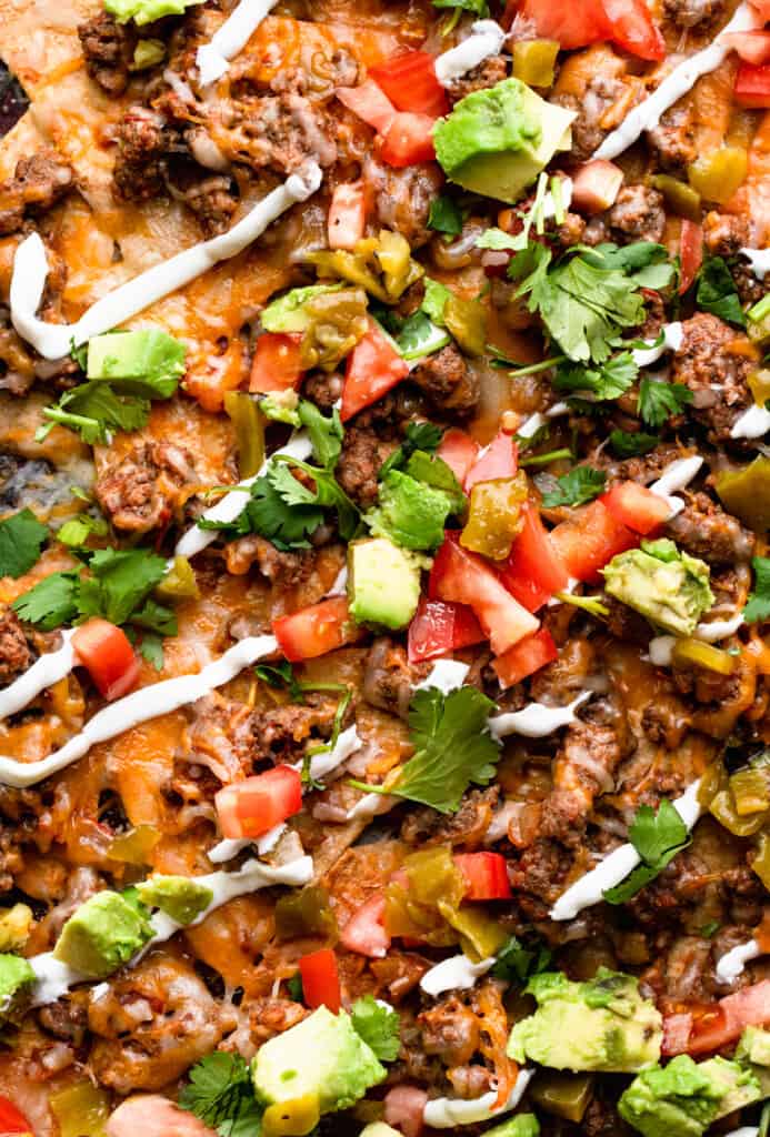 close up view of Healthy Nachos