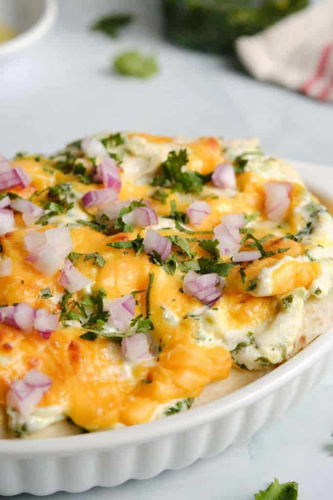 Green Chicken Enchiladas (With Salsa Verde)