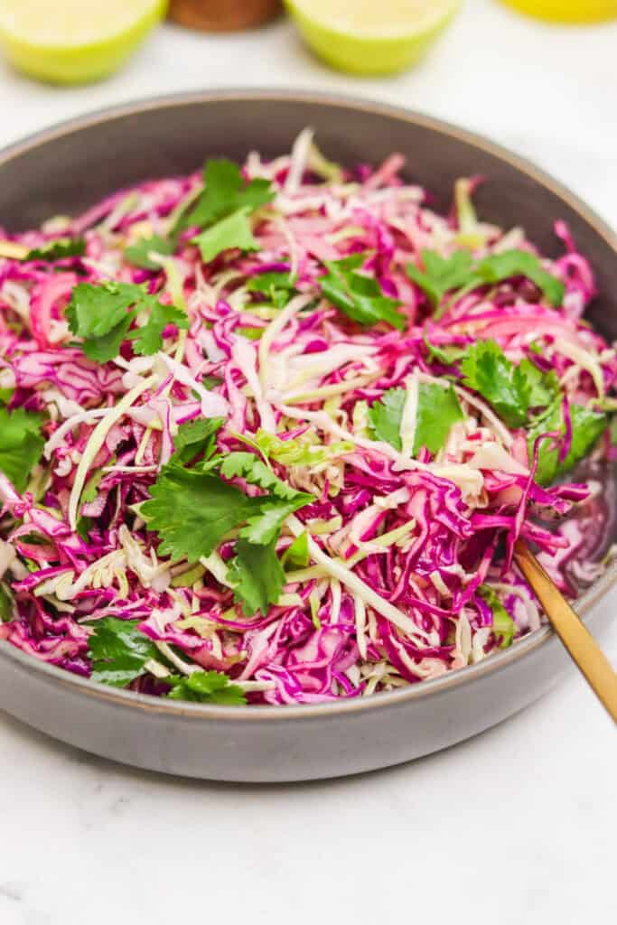 Simple Mexican Coleslaw featured