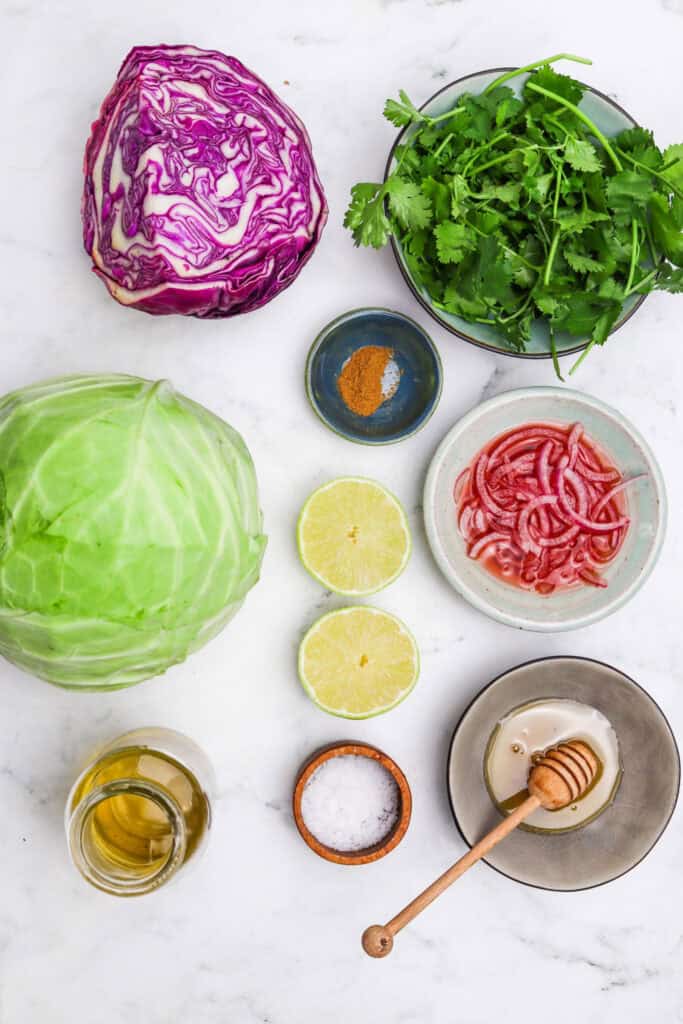 Simple Mexican Coleslaw ingredients