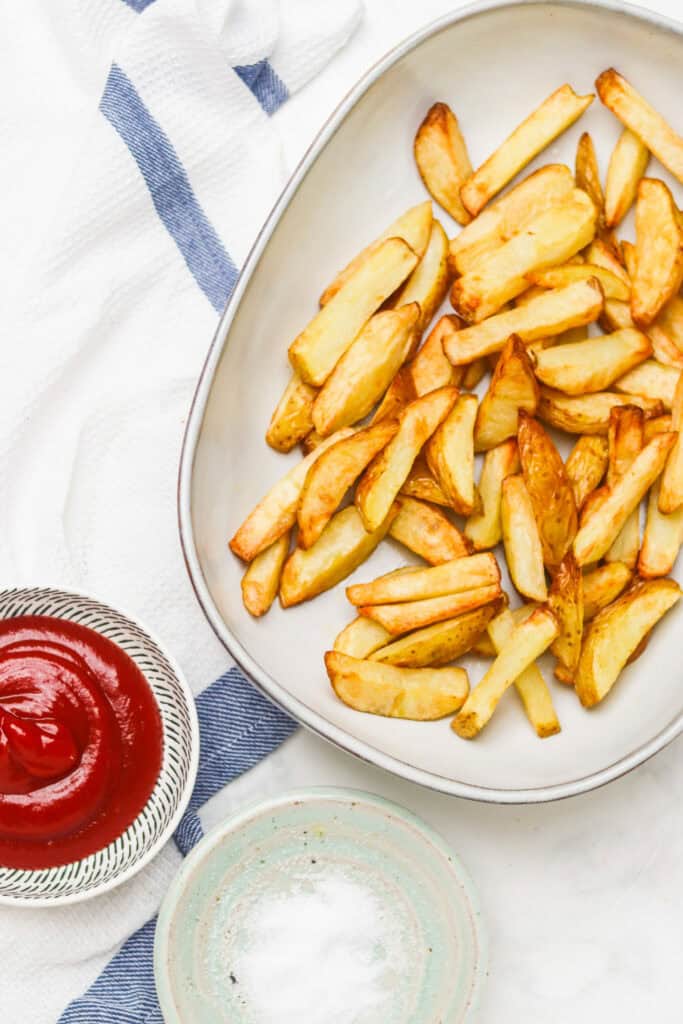 Homemade French Fries in Air Fryer featured
