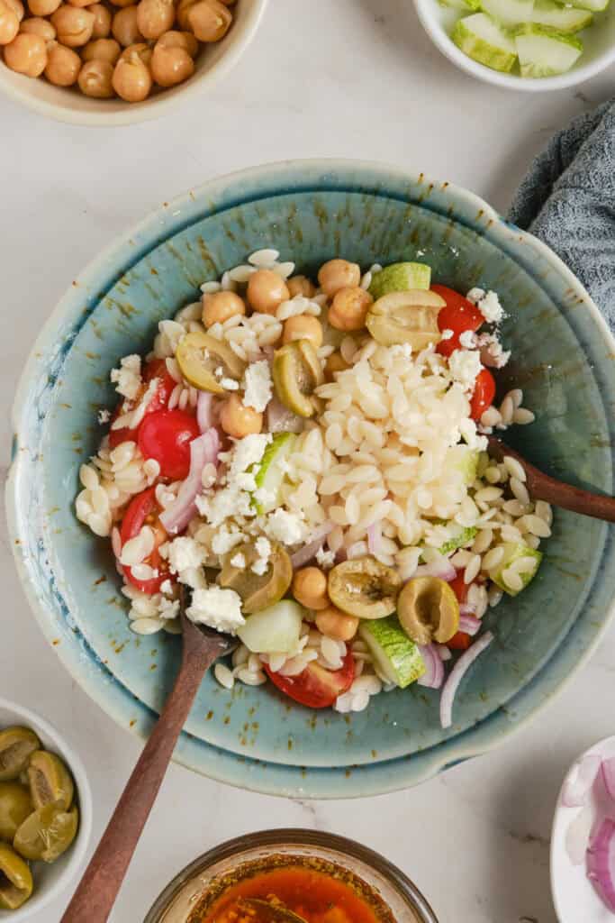The Best Orzo Salad featured