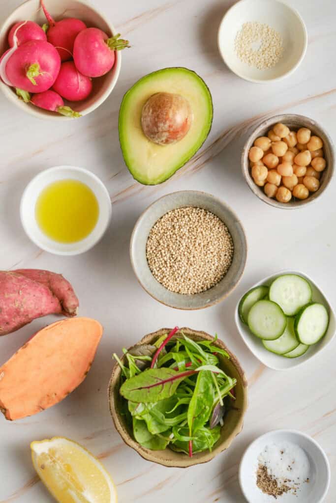 Healthy and Delicious Buddha Bowl Recipe ingredients