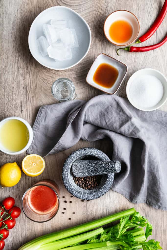 Bloody Mary ingredients