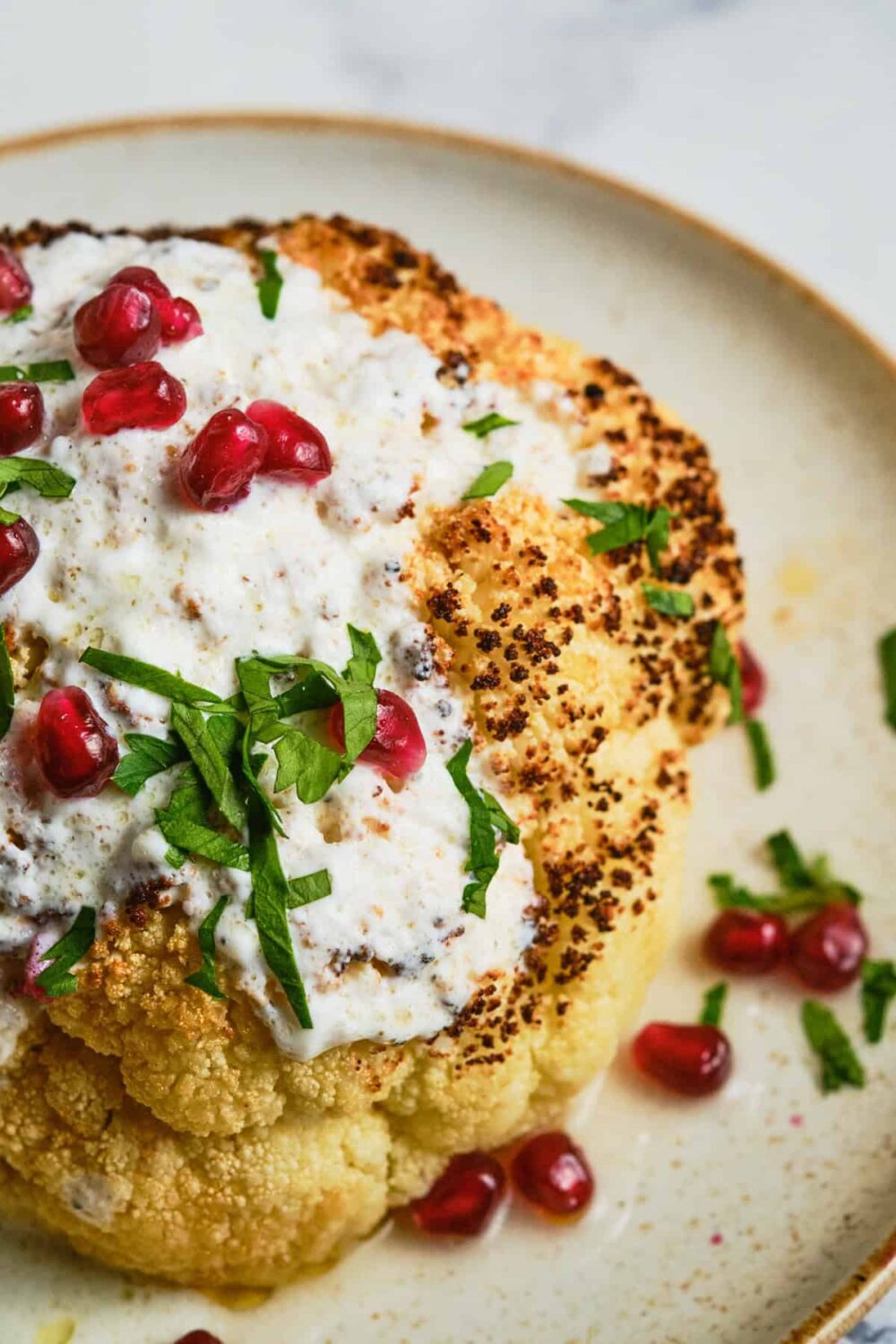 Easy Whole Roasted Cauliflower - Food Faith Fitness