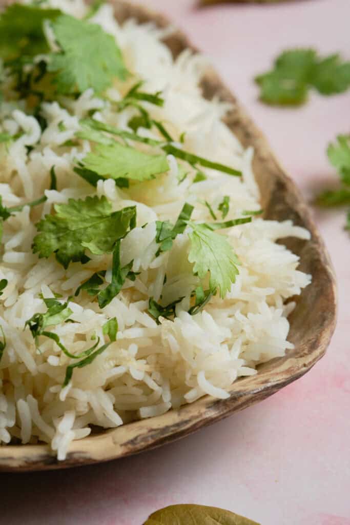 Chipotle cilantro lime rice left side view