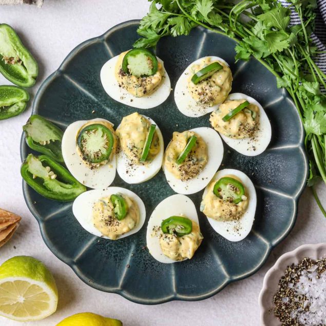 Jalapeno Deviled Eggs Recipe featured image below