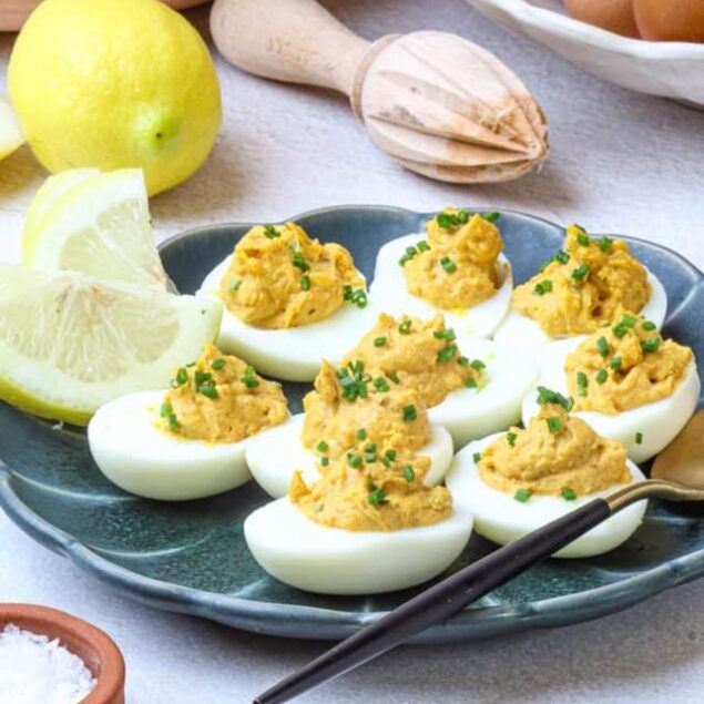 Mayo-Free Deviled Eggs featured image below