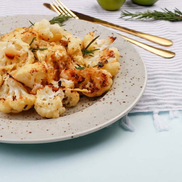 Cheesy Roasted Cauliflower