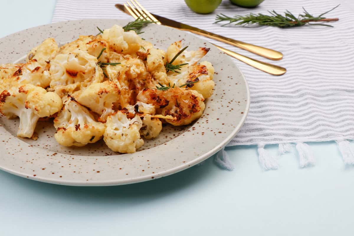 Cheesy Roasted Cauliflower