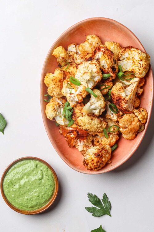 Roasted Cauliflower With Tahini Sauce - Food Faith Fitness