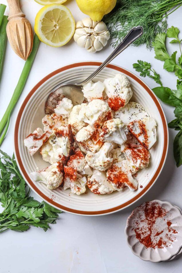 Roasted Cauliflower With Tahini Sauce - Food Faith Fitness