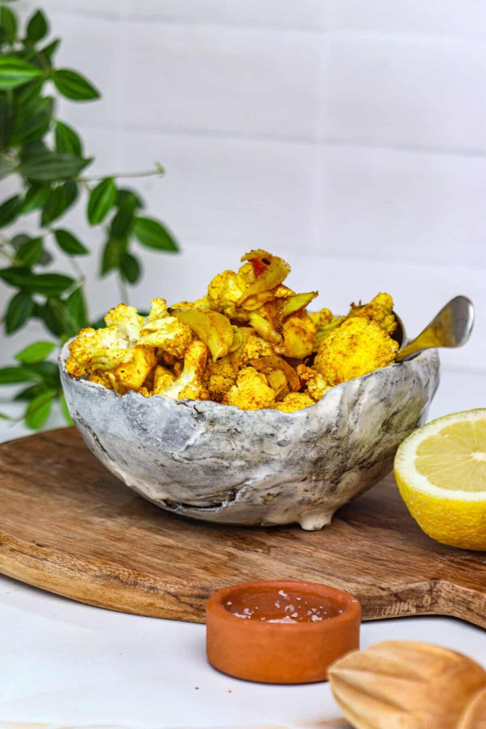 Roasted Curried Cauliflower - Food Faith Fitness