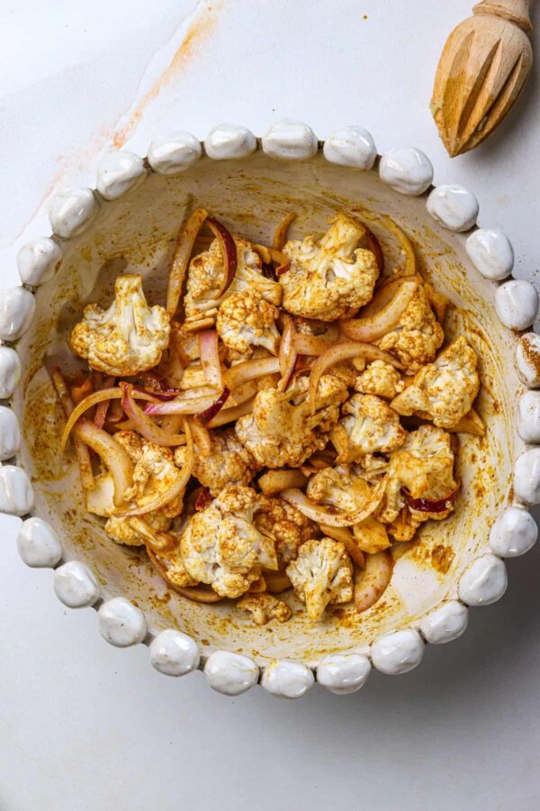 Roasted Curried Cauliflower - Food Faith Fitness