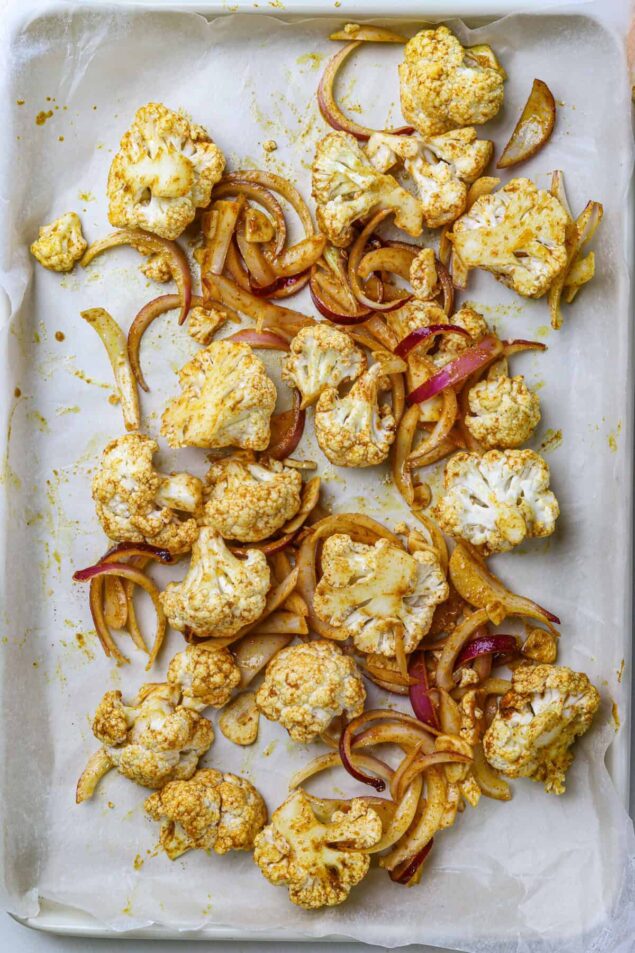 Roasted Curried Cauliflower - Food Faith Fitness