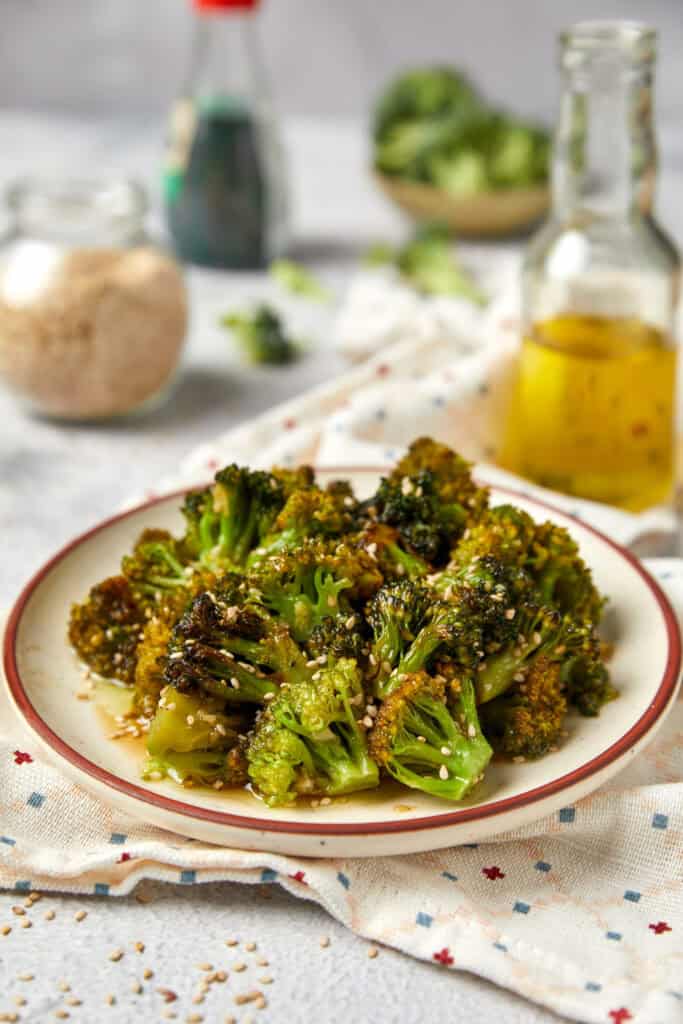 Broccoli fry with ginger and sesame