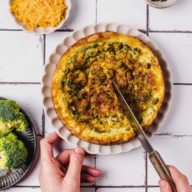 Broccoli Cheddar Quiche