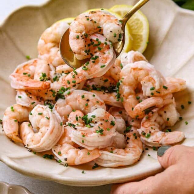 Easy Poached Shrimp