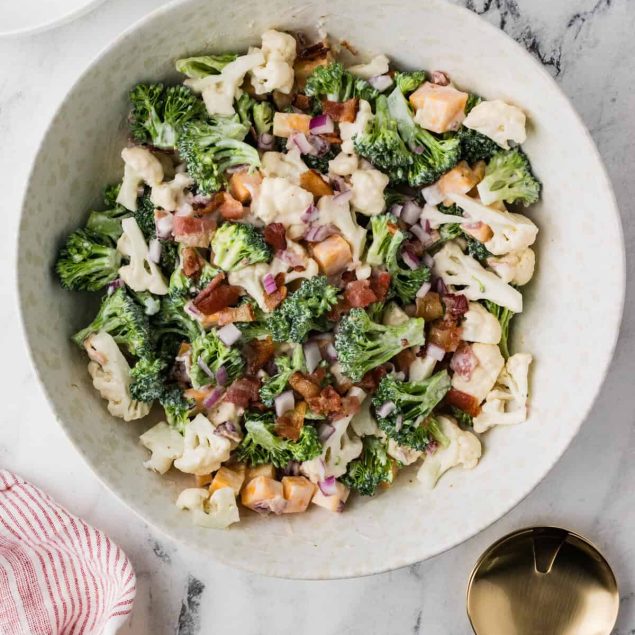 Broccoli and Cauliflower Salad