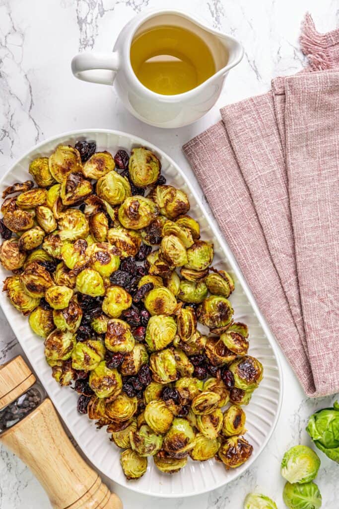 Roasted Brussels Sprouts with Cranberries