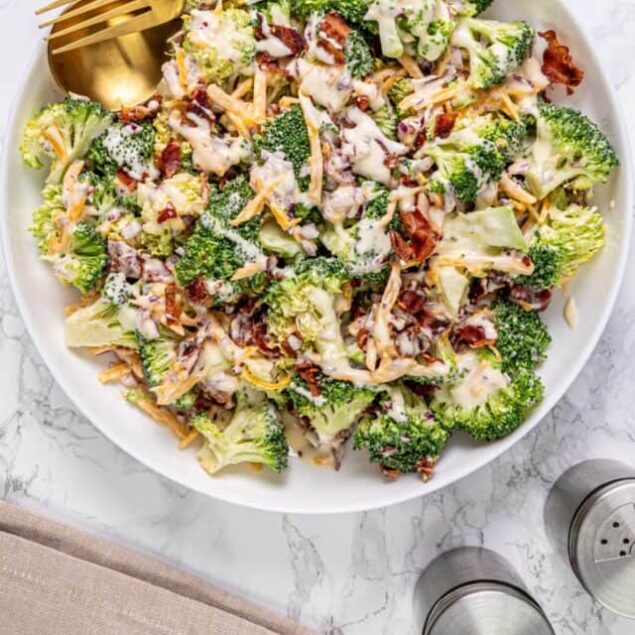 Broccoli and Cheese Salad with Bacon
